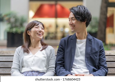Good friend Asian couple portrait
 - Shutterstock ID 1768604423