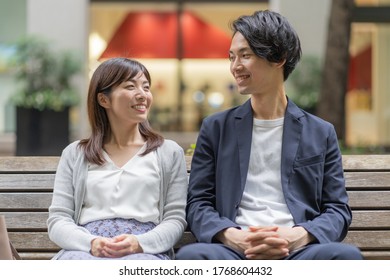 Good friend Asian couple portrait
 - Shutterstock ID 1768604432