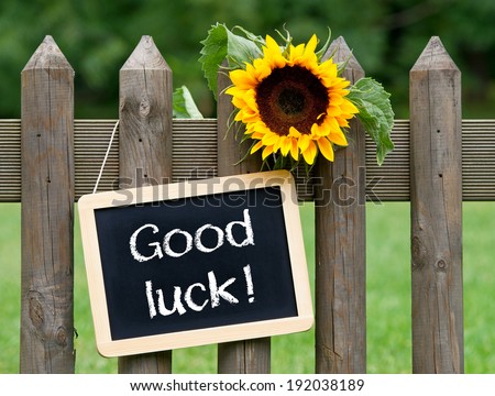 Good luck !