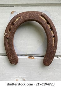 Good Luck Horseshoe In A Door