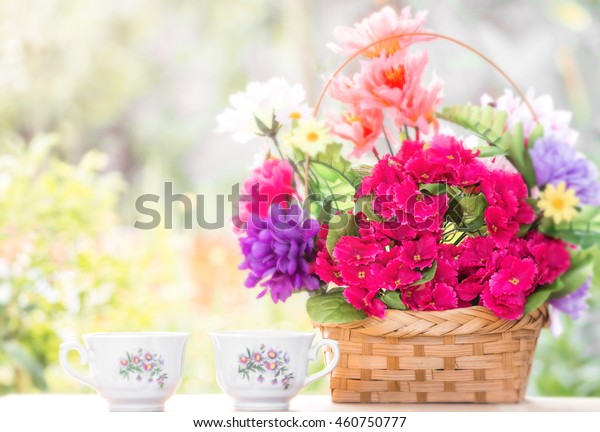 Good Morning Good Breakfast Basket Flowers Stock Photo Edit Now