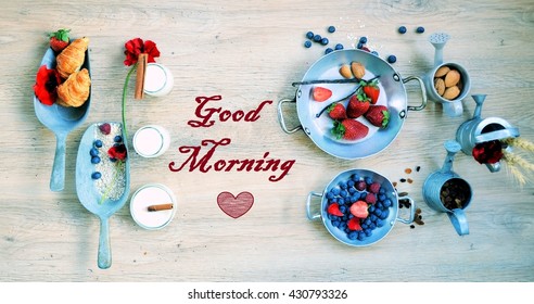 Good Morning Breakfast Brunch Table Stock Photo 430793326 | Shutterstock