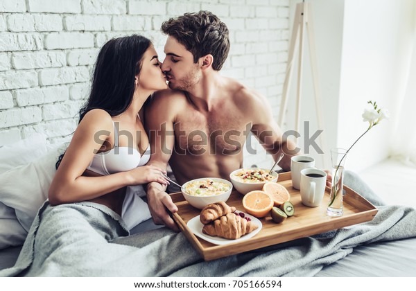 Good Morning Handsome Man Brings Healthy Stock Photo Edit Now