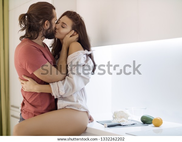 Good Morning Young Romantic Couple On Stock Photo Edit Now