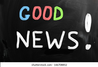 Good News Handwritten White Chalk On Stock Photo 146708852 