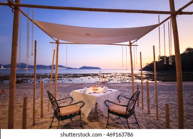 A Good Place For Romantic Dinner On The Beach