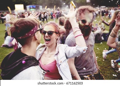 Good Vibes Only With Friends At The Festival 