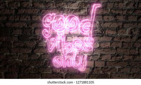 Good Vibes Only Neon Sign