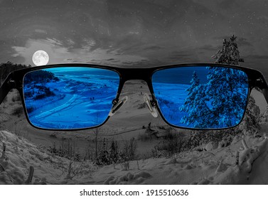 moon glasses by night