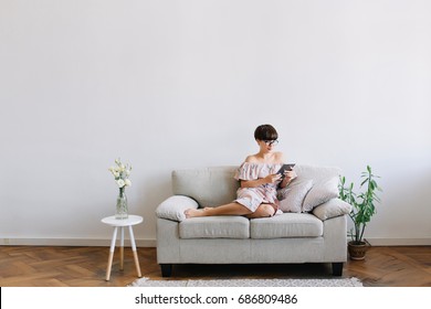 Chilling On Sofa Images Stock Photos Vectors Shutterstock