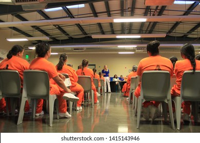 Goodyear, Ariz. / US - March 24, 2011: Olympic Gold Medalist Misty Hyman Speaks To Perryville State Prison Inmates About Making A Fresh Start In Life After Their Release From Prison. 5003