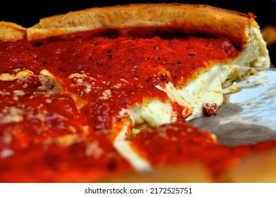 Gooey Cheesy Chicago Style Pizza