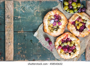 Gooseberry Mini Pies From Above, Space For Text