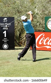 GOOSEN, RETIEF - NOVEMBER 17: Professional Golfer Playing At Gary Player Charity Invitational Golf Tournament  Tee-off Swing On November  17, 2013, Sun City, South Africa. 