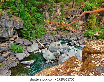 Gorge of the Rogue - A summertime view in the Rogue River Canyon - near Prospect, OR - Shutterstock ID 1929661706