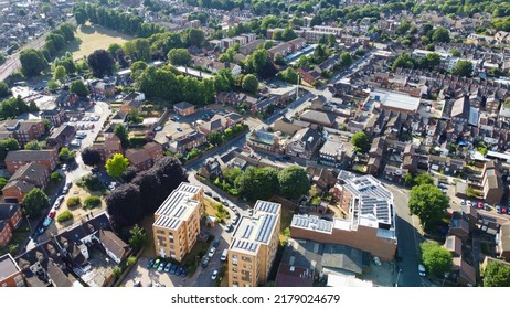 Gorgeous aerial high angle view of Central Luton Town of England - Shutterstock ID 2179024679