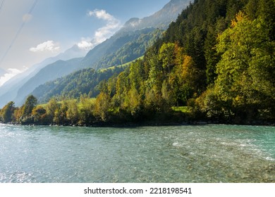 Gorgeous Alps And River In Switzerland. Mountains And River, Incredible Nature