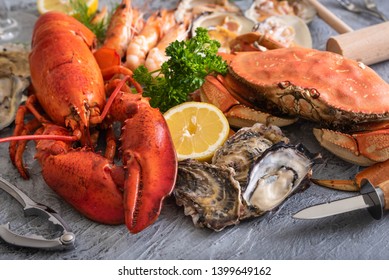 gorgeous assorted seafood image for background