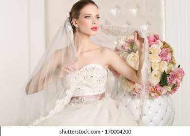 Gorgeous Bride With Flowers