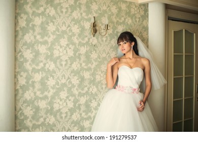 Wedding Dress with Turquoise Jewelry