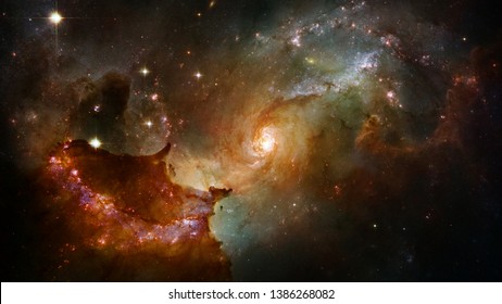 Gorgeous Galaxy Picture Composited From Two Separate Hubble Images. 