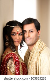 Gorgeous Indian Bride And Groom Traditionally Dressed
