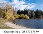 Gorgeous river landscape Roxburgh New Zealand Clutha river blue