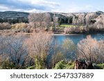 Gorgeous river landscape Roxburgh New Zealand Clutha river blue