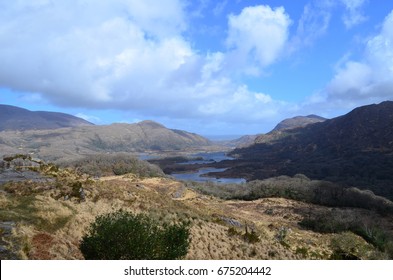 Gorgeous Scenic Outlook On The Ring Of Kerry Known As Ladies View.