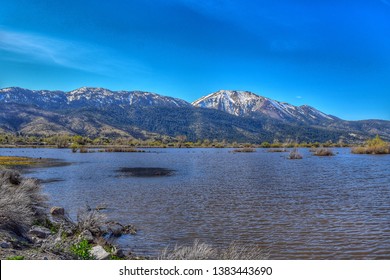 Gorgeous shot of Washoe Lake in Washoe Valley, NV. April 2019.