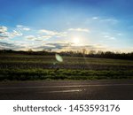 The gorgeous sunset beaming down on Wisconsin’s farms.