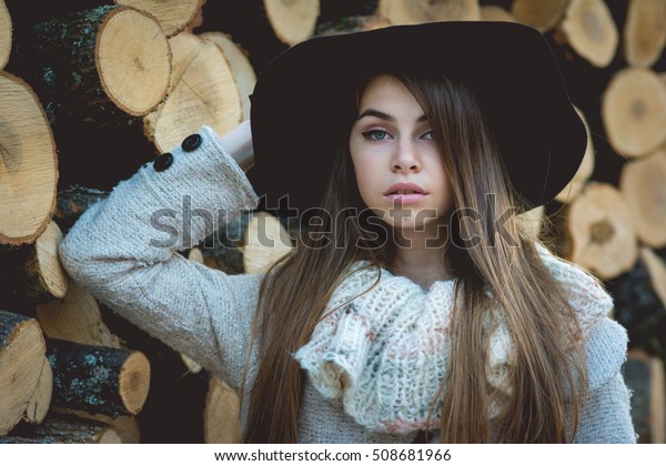Gorgeous Young Blonde Woman Autumn Fashion Stock Photo Edit Now