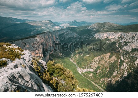 Similar – Landscape with views from the Montserrat mountain in Barcelona