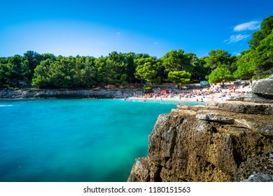 Gortanova Uvala Beach In Pula, Croatia