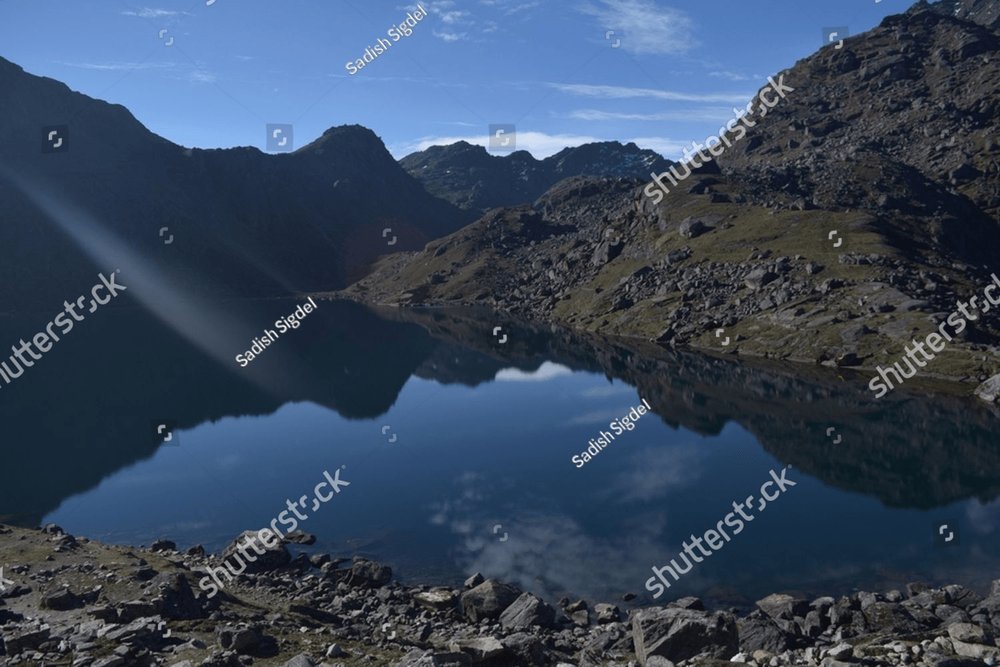 Gosaikunda is an alpine freshwater oligotrophic lake in Nepal's ...