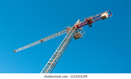 Gosford, Australia - November 16. 2017: #43.  Tower Crane Erected On A Building Construction Site At 47 Beane St. Gosford, New South Wales, Australia.



