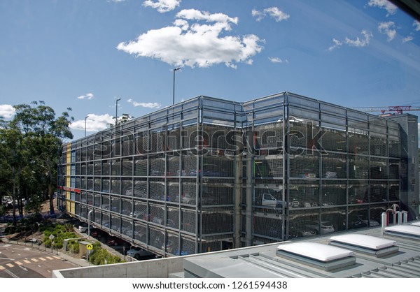 Gosford, New South Wales, Australia -\
September 29, 2018: Construction and building work on Gosford\
Hospital redevelopment. Old car park viewed from the new wing.\
Progress Update\
H39ed.\
\
\
\
\
\
