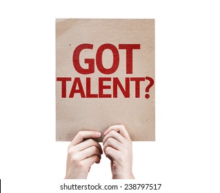 Got Talent? Card Isolated On White Background