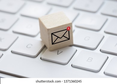 You’ve Got Mail Message Concept With Computer Keyboard And E-mail Box Suggesting Inbox Received
