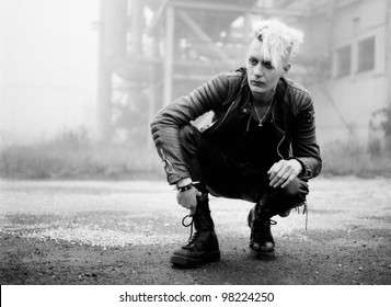 Goth Boy  Against Industrial Background