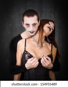 Goth Couple Erotic Pose