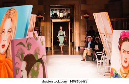 Gotham Hall, Manhattan, New York: September 7, 2019: Christian Siriano SS20 Runway show Spring Summer Collection 2020.  - Shutterstock ID 1499186492