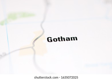 Gotham On A Geographical Map Of UK