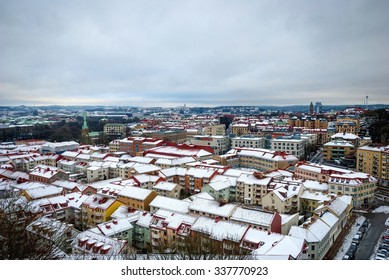 Gothenburg skyline in winter, HDR photo, Sweden