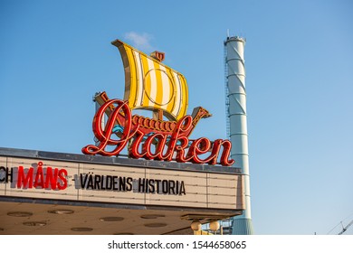 Gothenburg, Sweden - April 4, 2019: The Logo Of Cinema And Event Hall Draken.