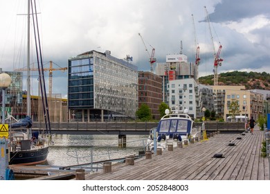 Gothenburg, Sweden - August 16 2021: Radisson Blue And Karlatornet At Lindholmen.