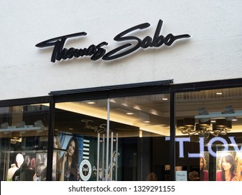 Gothenburg - Sweden. Circa Mars, 2019: Thomas Sabo Is A Popular Shop In The Central City.