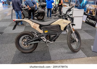 Gothenburg, Sweden - December 05 2021: Zero FX Electric Motorcycle On Display.