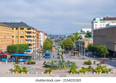 Gothenburg, Sweden, July, 2018, Cityscape from Götaplatsen in Gothenburg, Sweden