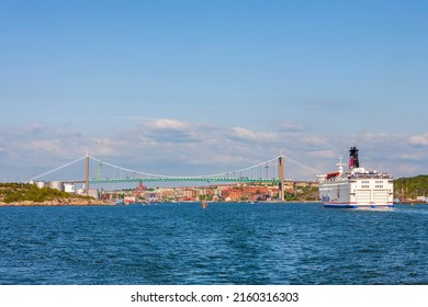 Gothenburg, Sweden, May, 2015, Ferry on the way at the inlet to Gothenburg city in Sweden